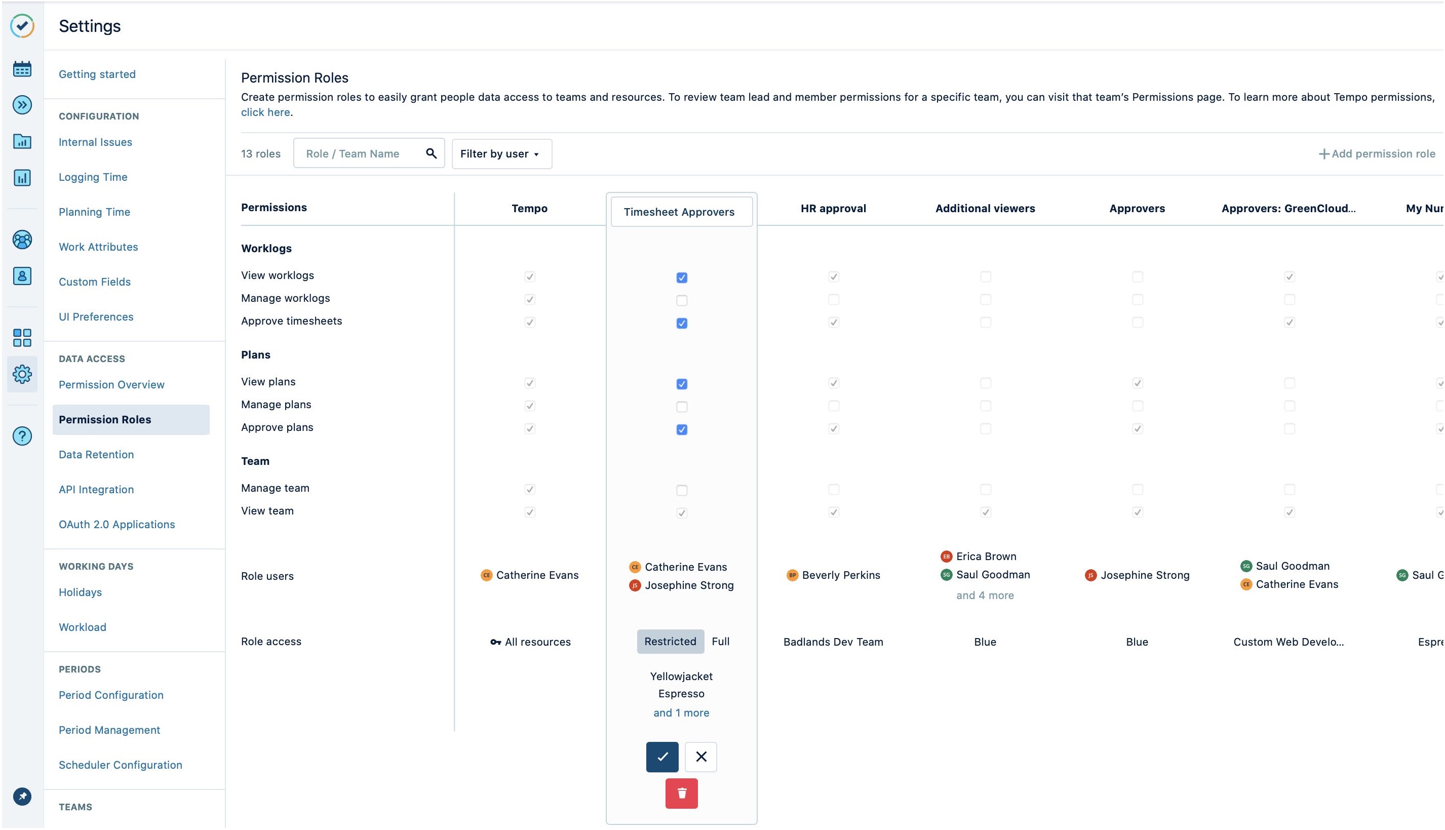 Permission roles for multiple teams