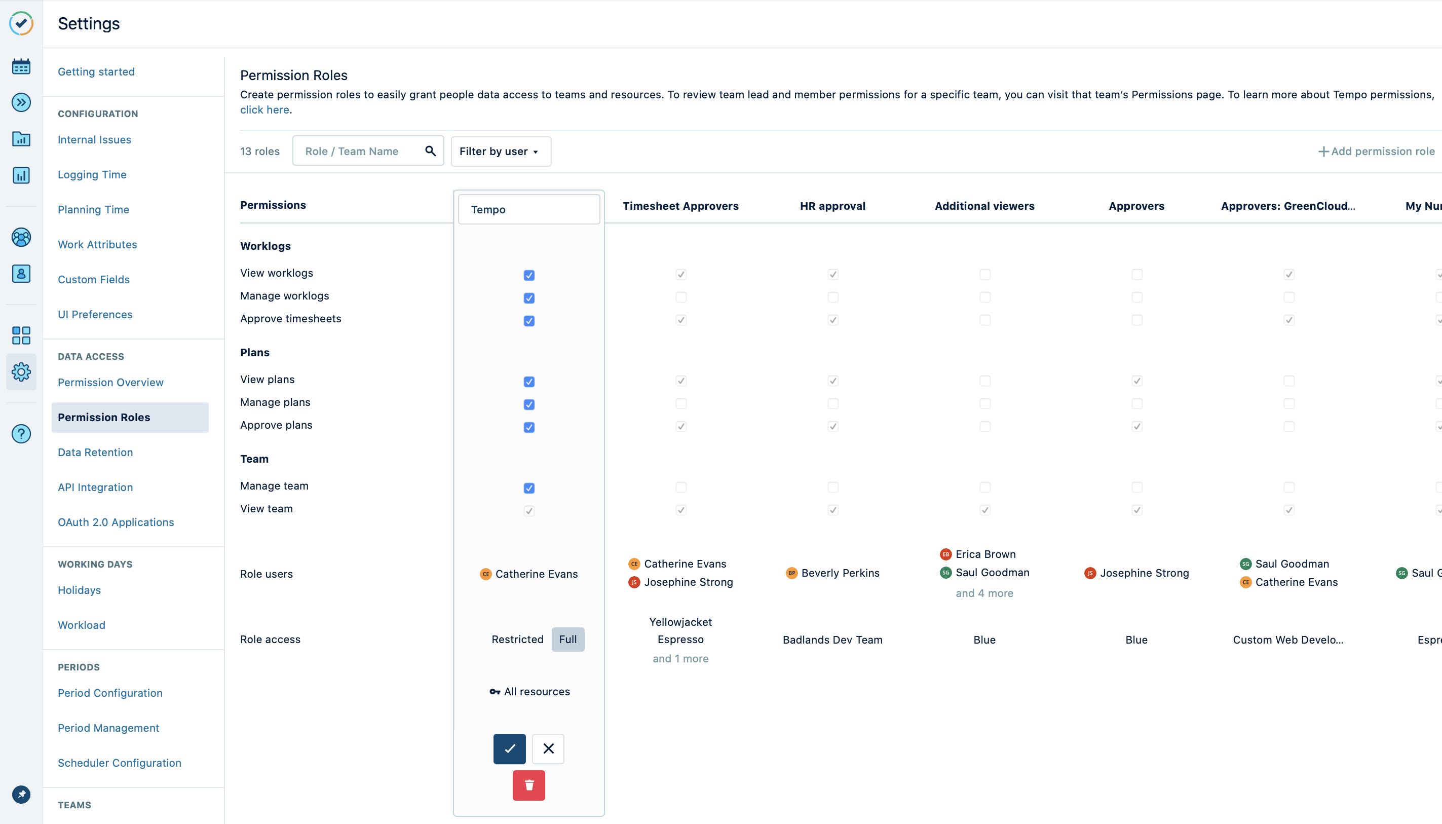 Permission roles for full / global access