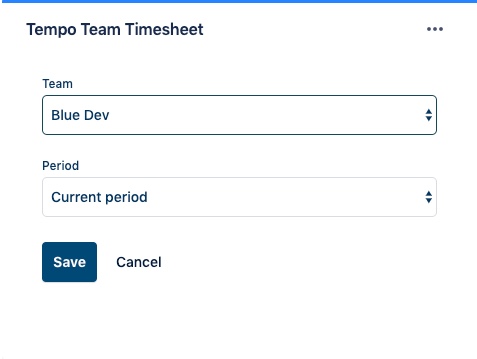 Configure Tempo Team Timesheet gadget