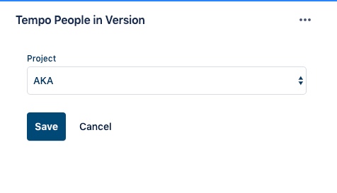 Configure the Person in Version gadget