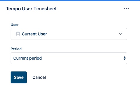 Configure Tempo User Timesheet gadget