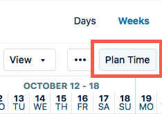 Plan time button