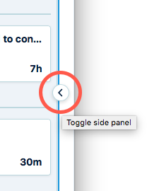 Use arrow to open issues side panel