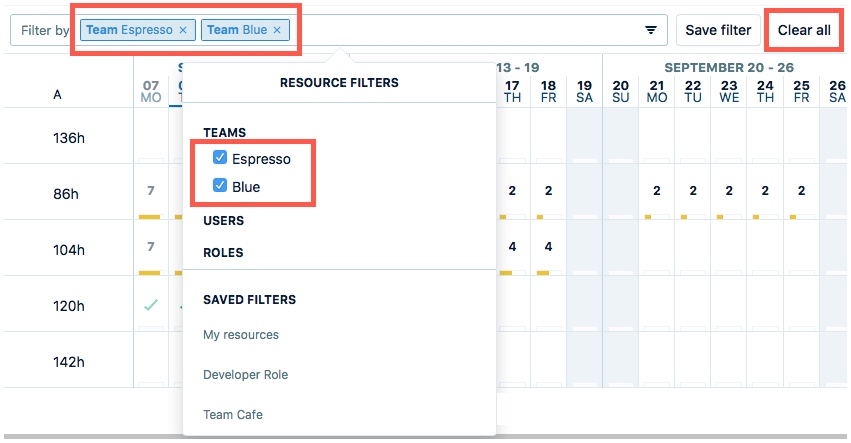 Removing filters
