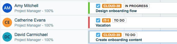 Plan approval status example