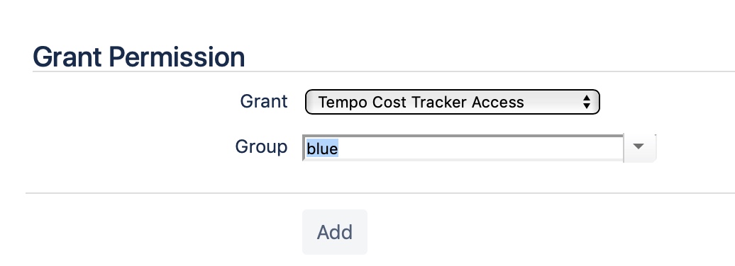 Granting permission to Cost Tracker