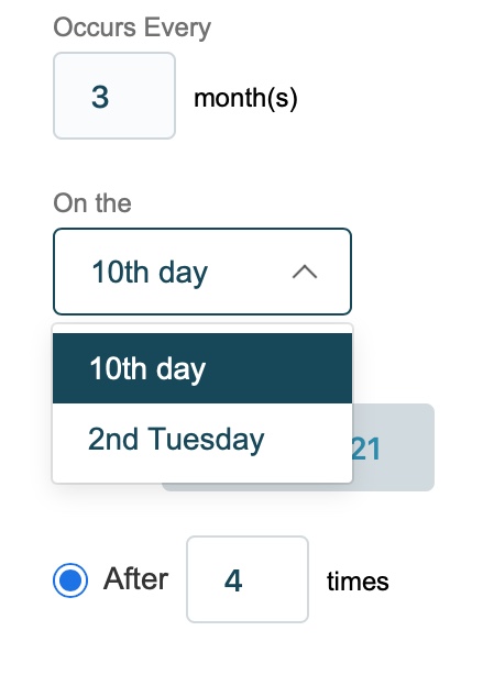Recurring day