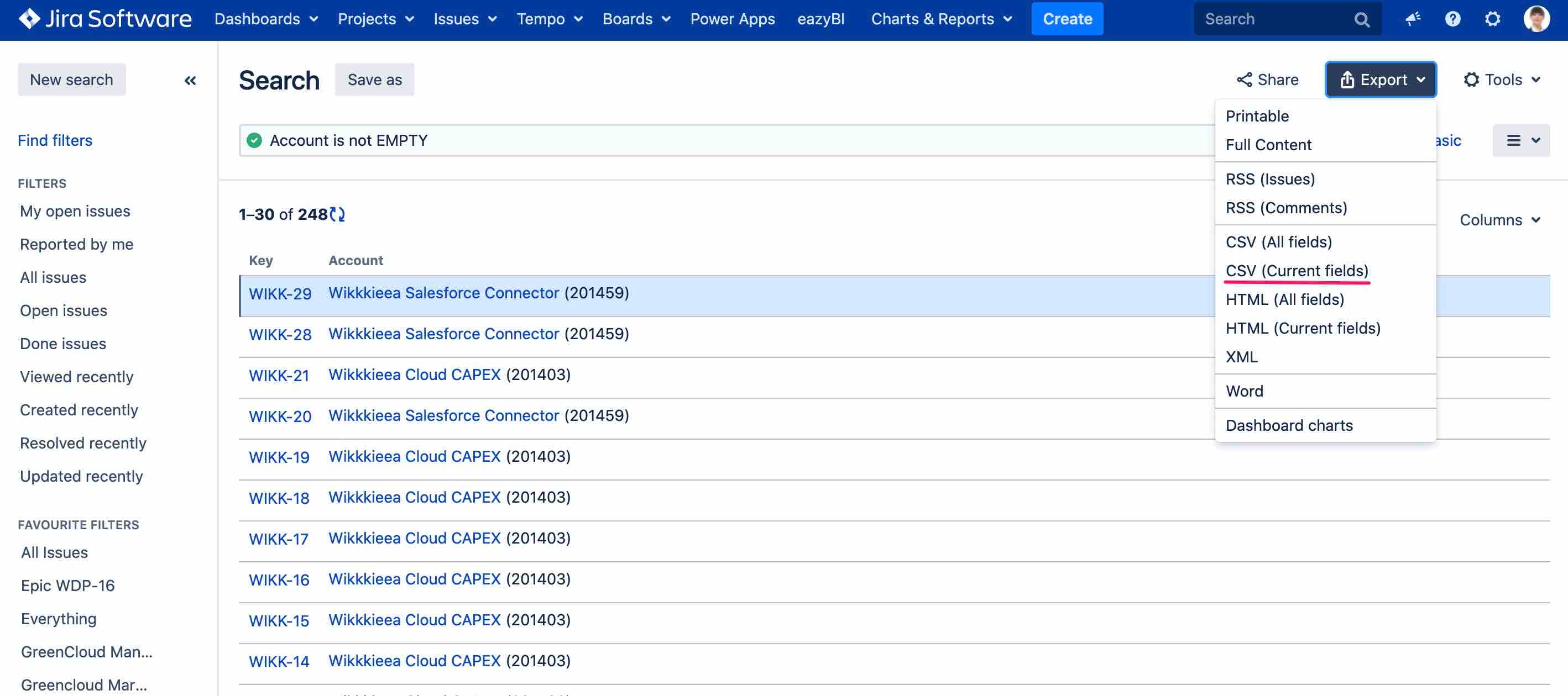 Extract Account and Team information from your Jira instance