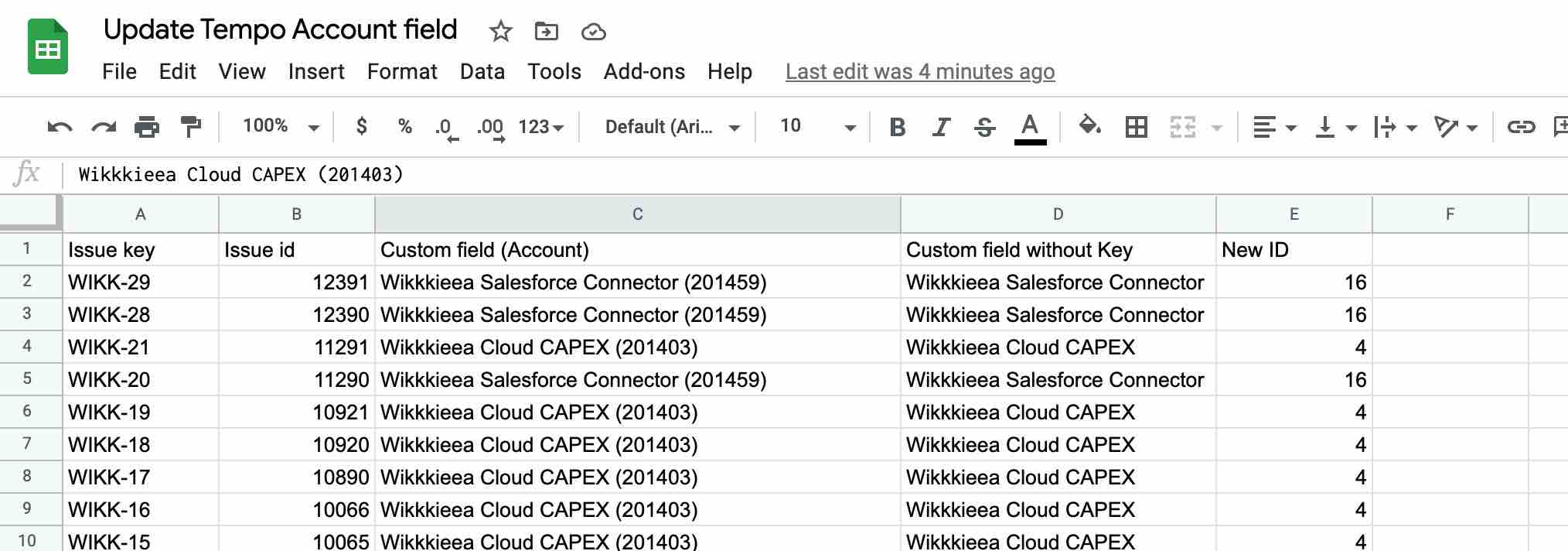 Updated Account and Team spreadsheet